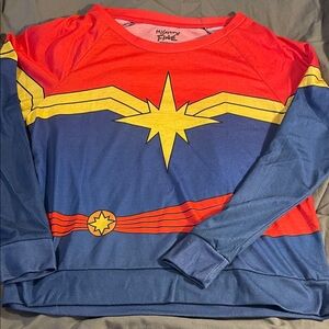 Marvel Captain Marvel Star Emblem Long Sleeve Tee